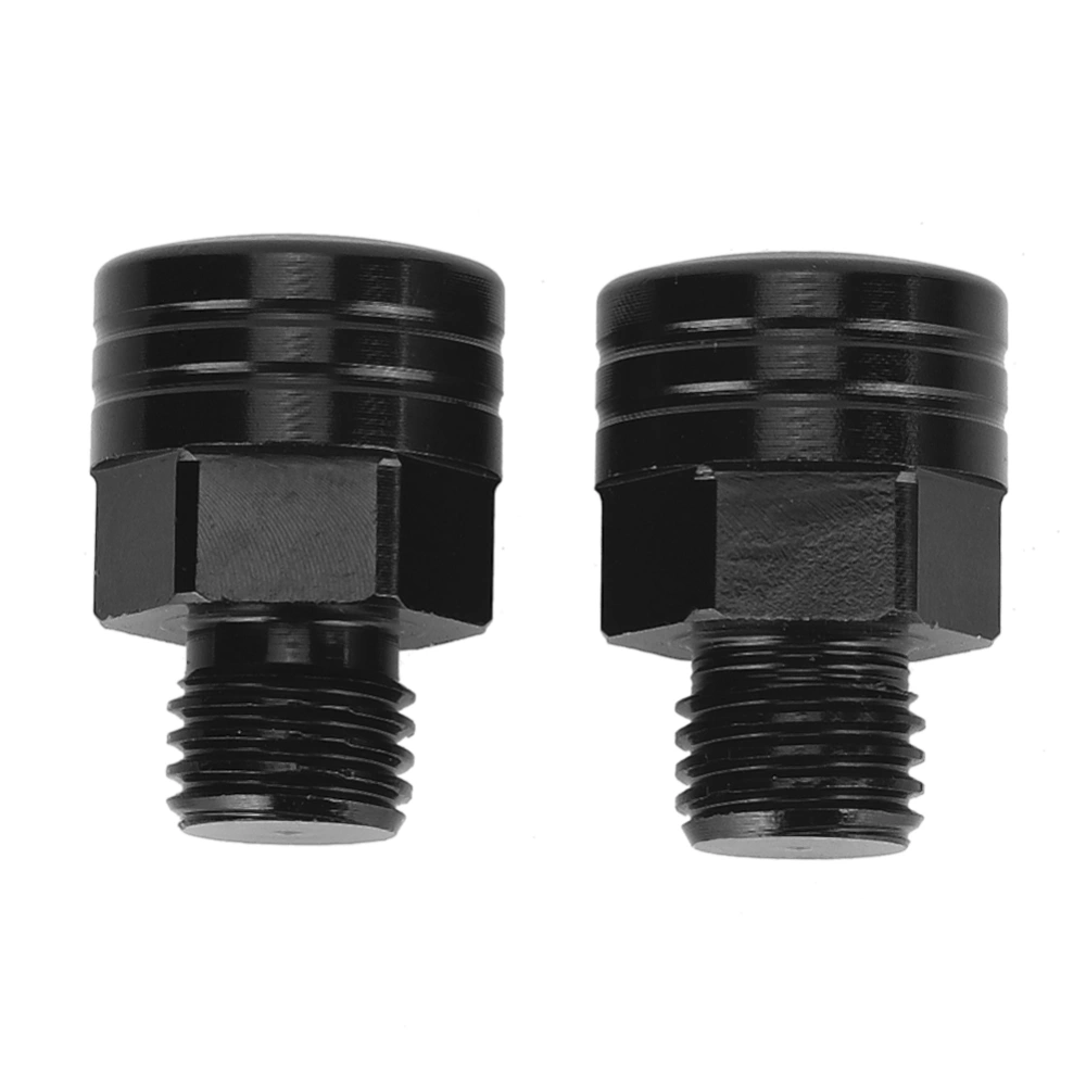 BuyWeek Pair of M10x1.25 Universal Motorcycle Rearview Mirror Thread Bolts Adapter Screws Black