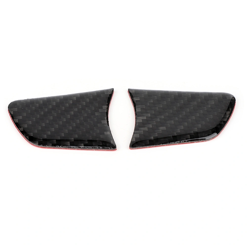 BuyWeek 2pcs Car Interior Carbon Fiber Steering Wheel Sticker Decal Trim Fits for A6 A7 2012-2018