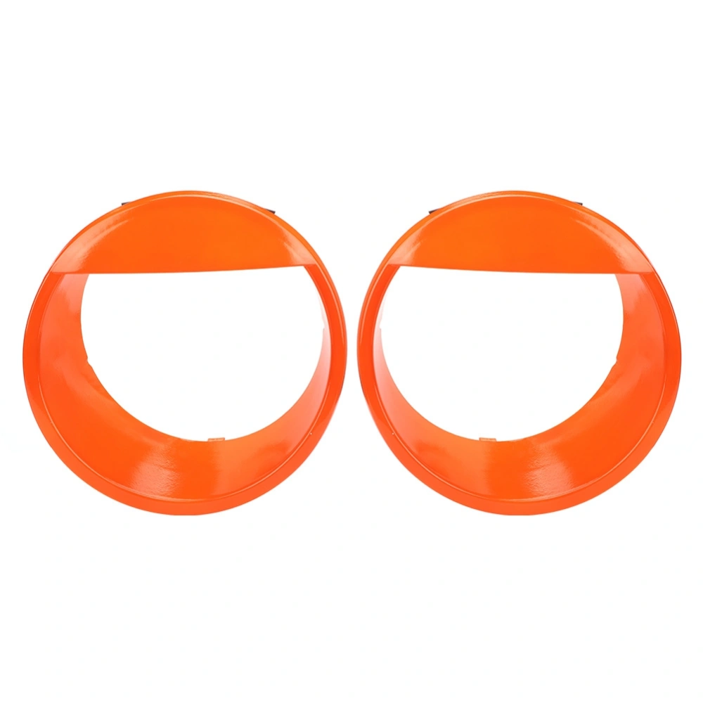 BuyWeek 2pcs Orange Headlight Cover Ring Headlamp Trim Fits for Jeep Wrangler 2007-2017