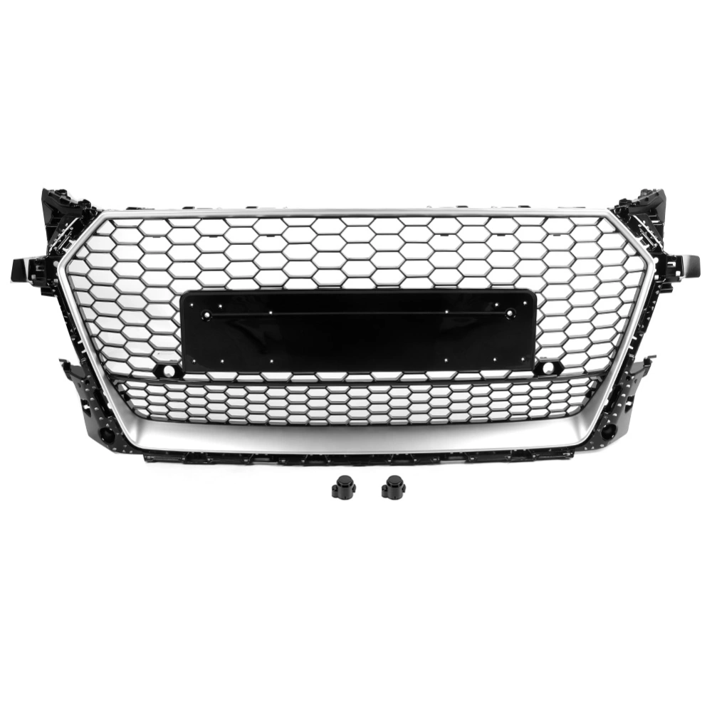 BuyWeek For TTRS Style Front Mesh Grill Grille Modified Accessory Fit for TT/TTS 8S 15-18