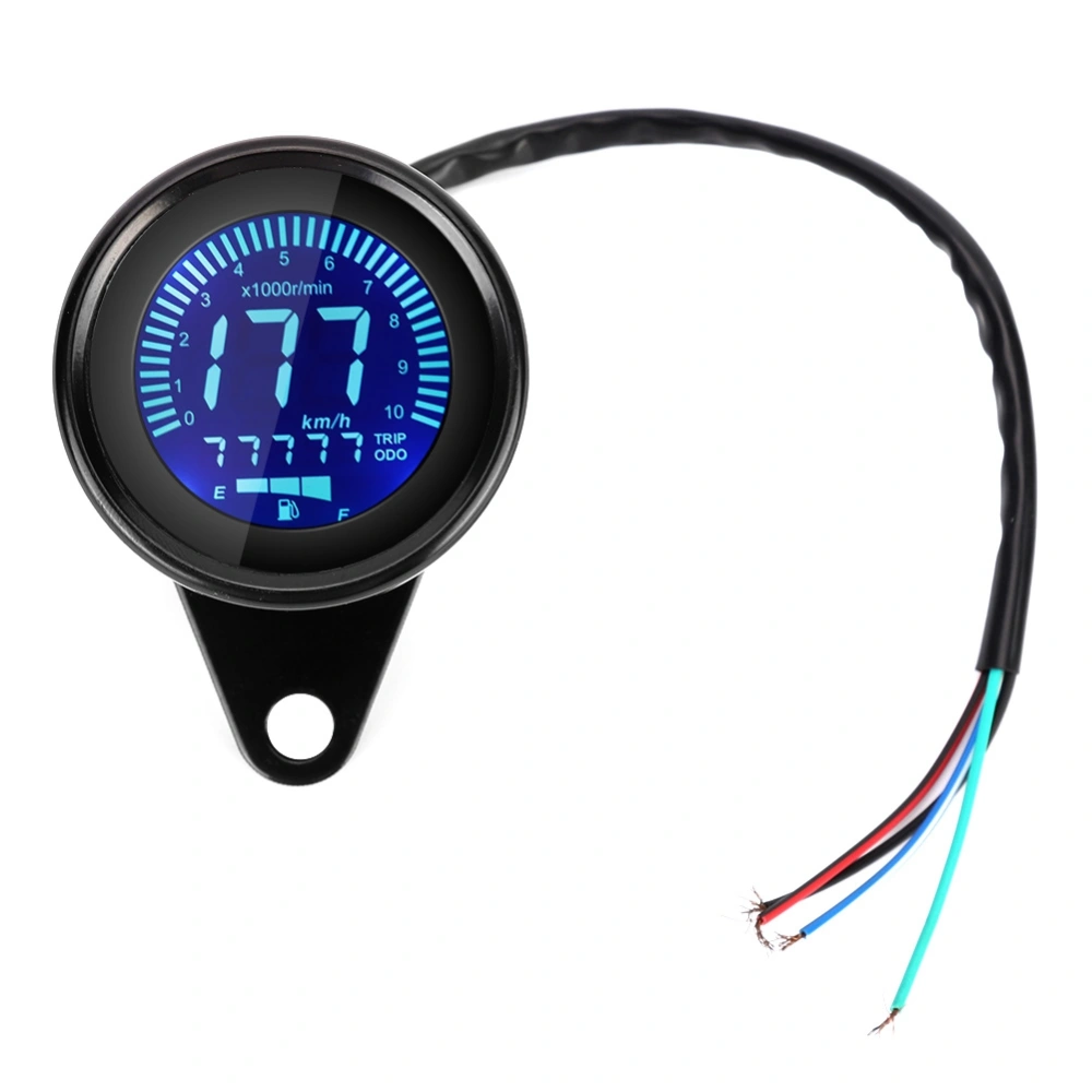 Motorcycle 7 Colors LCD Meter Speedometer Odometer Gauge Instrument Modification Accessory