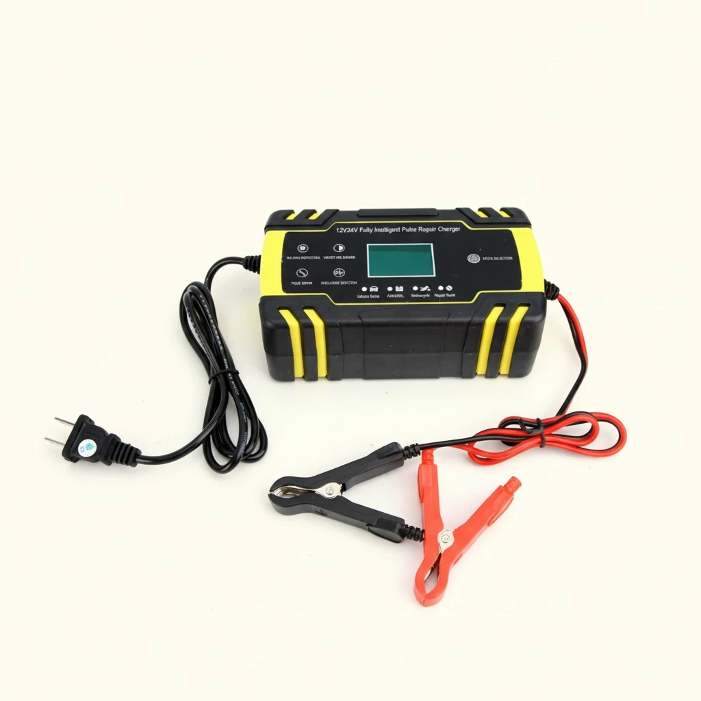BuyWeek Repair Pulse Battery Charger with LCD Display Motorcycle Car Protection 100-240V (US)