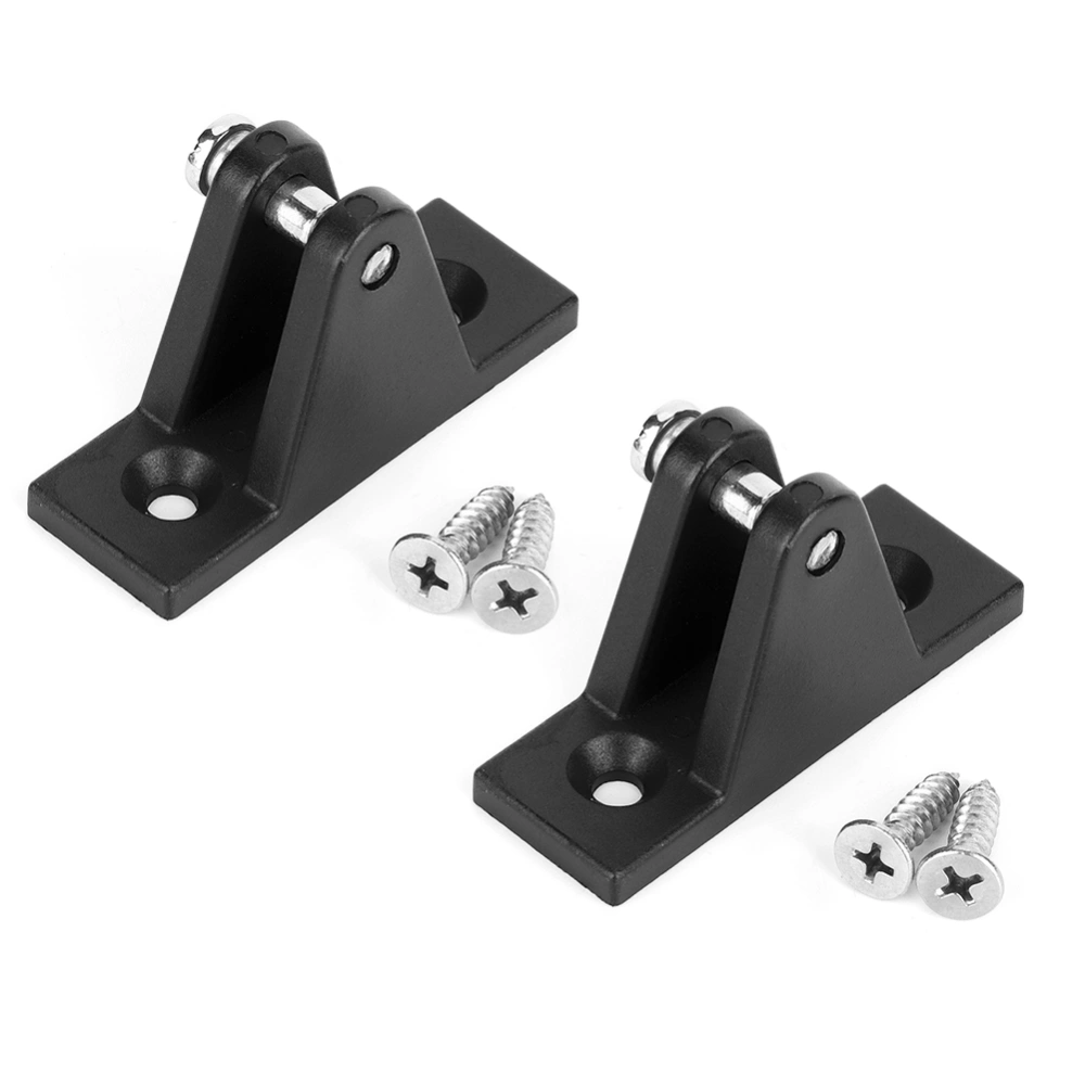 BuyWeek 2pcs Deck Hinge Mount Top Fitting Boat Cover Canopy Base with Installation Screws