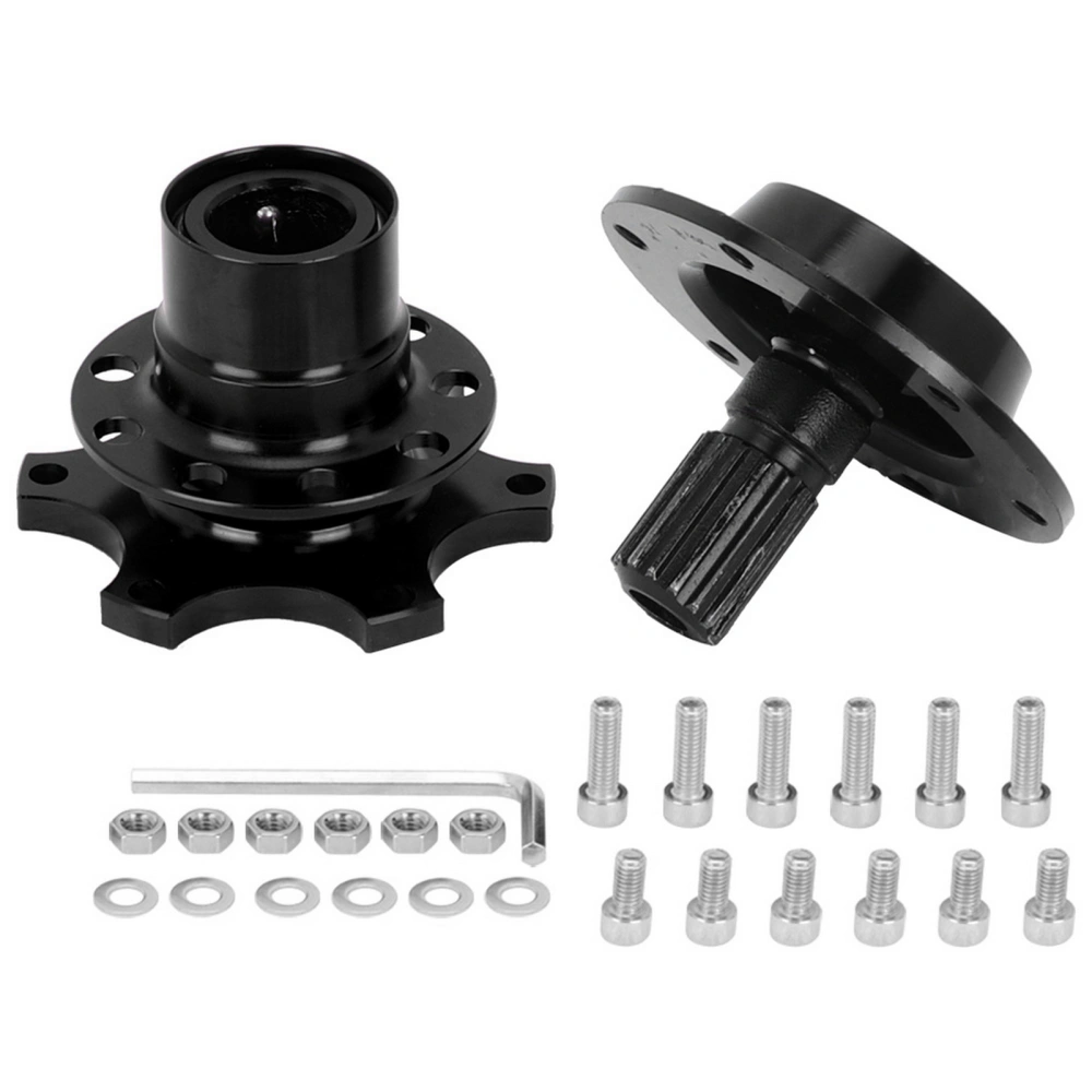 Universal 6 Hole Steering Wheel Quick Release Disconnect Hub Adapter Kit Car Repair Tool