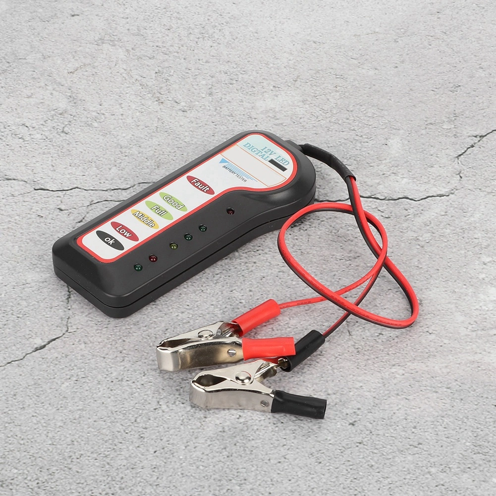 BuyWeek 12V Portable Car LED Battery Tester with 6 LEDs Auto Accumulator Detector