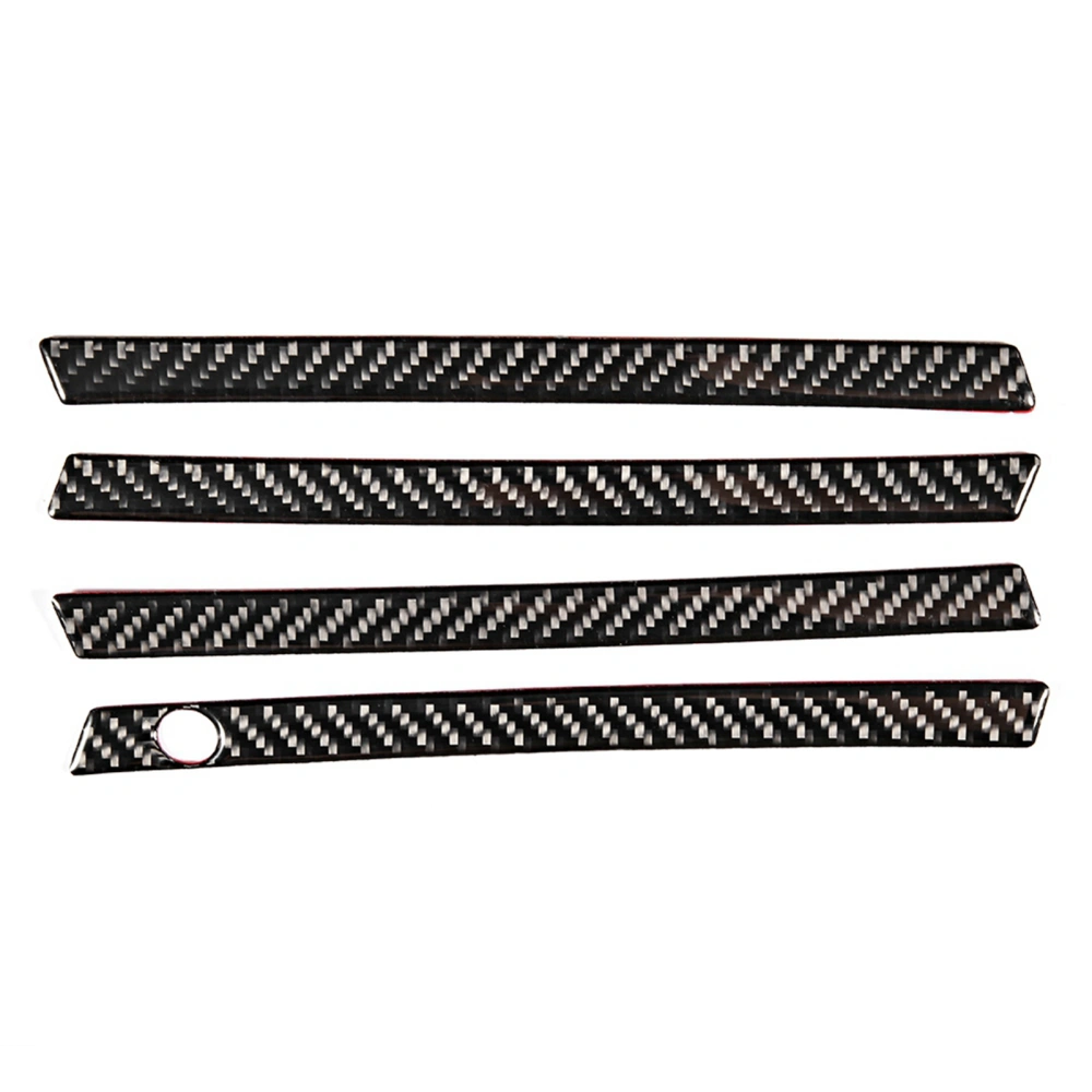 4pcs Outer Door Handle Cover Trim Carbon Fiber Sticker Fits for A4 B9 2017‑2019