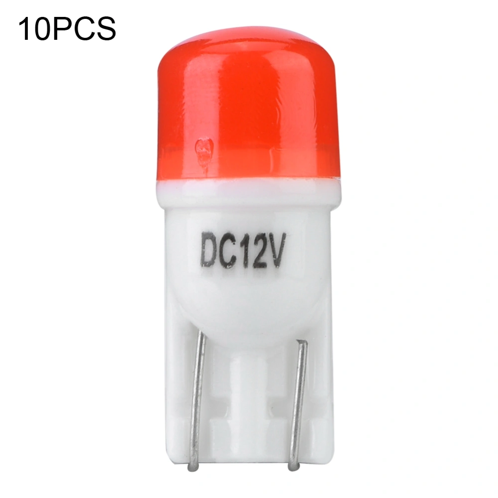 BuyWeek 10Pcs 12V 8000K Bulbs Turn Parking Lot Door Signal Light Indicator Car Light(Red)