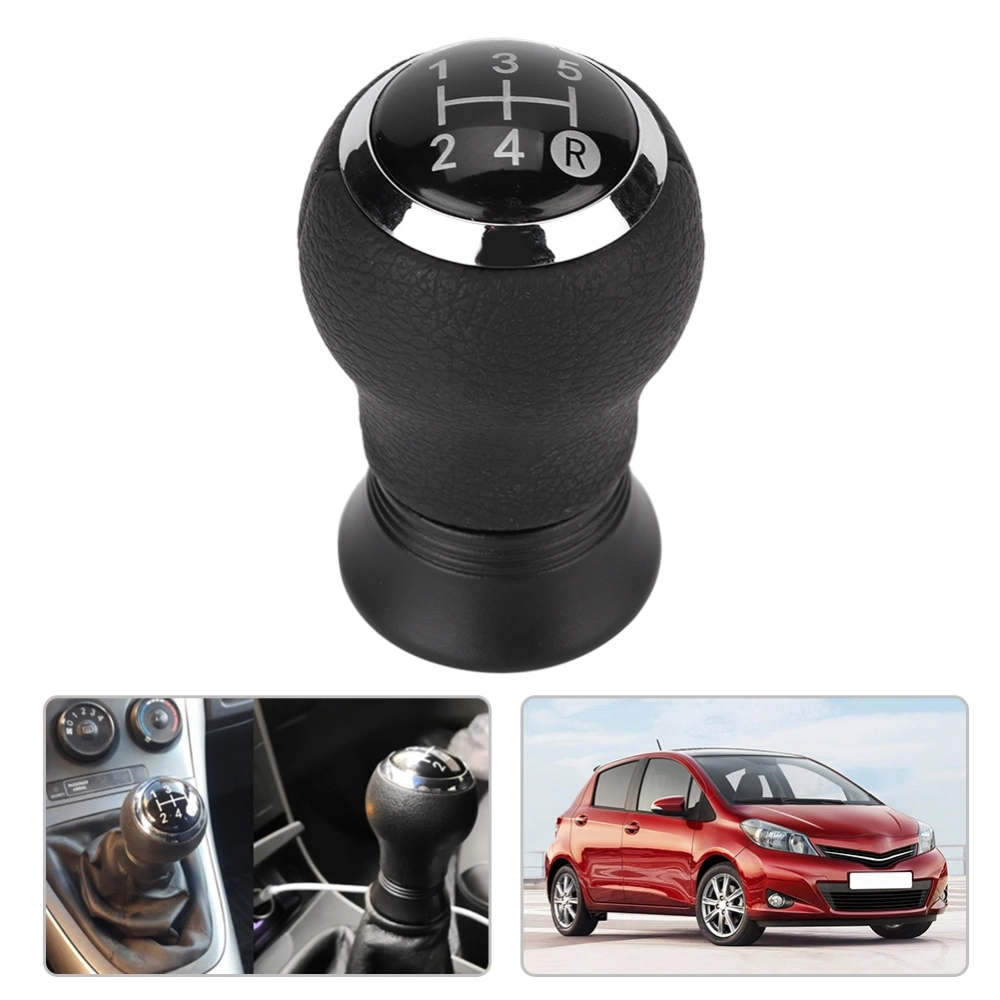 Car Modification 5 Speed Gear Shift Knob Head for Yaris 2005‑2010 (Leather)