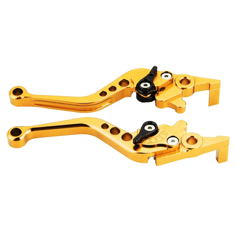 BuyWeek Motorcycle Clutch Drum Brake Lever Handle Grips Aluminum Alloy Motorbike Accessory(Gold)