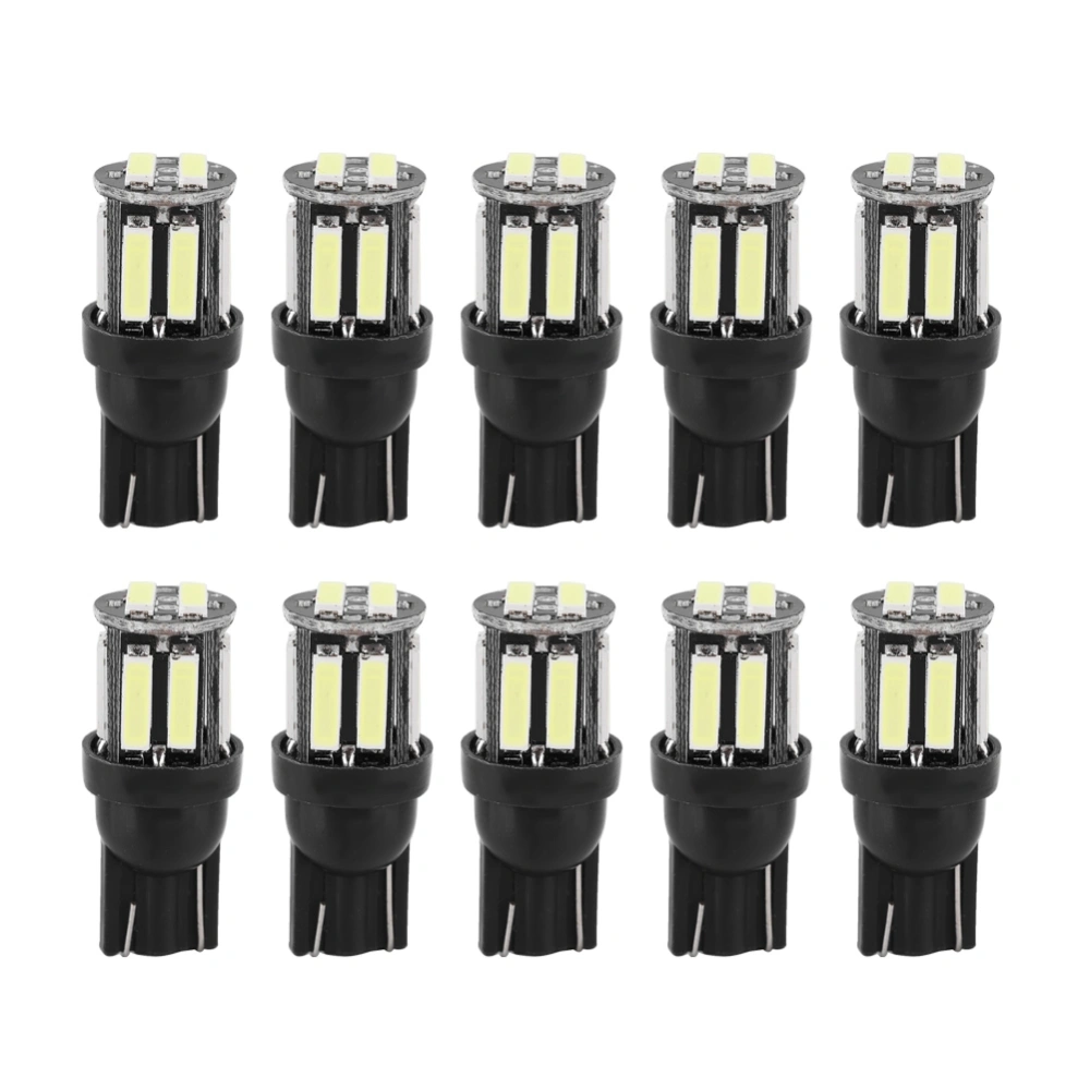 10pcs T10 7020 10SMD Car LED Wedge Reverse Instrument Panel Width Lamp Reading Light Bulbs