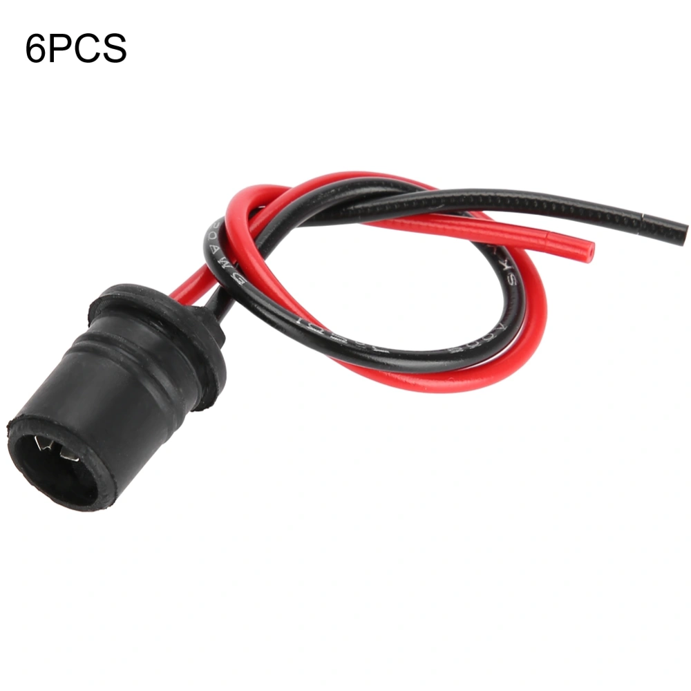 Black Wiring Harness Socket Pre wiring Socket for T10 LED Bulbs Xenon Lamp Bulb Connector 6