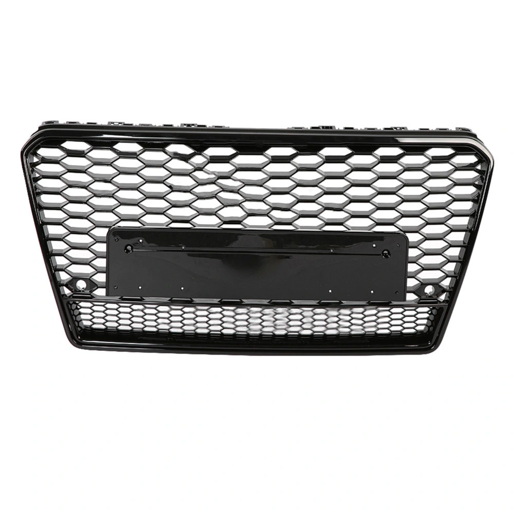 BuyWeek For RS7 Quattro Style Front Sport Hex Mesh Honeycomb HoodGrill Gloss Black for Audi A7/S7 11-14