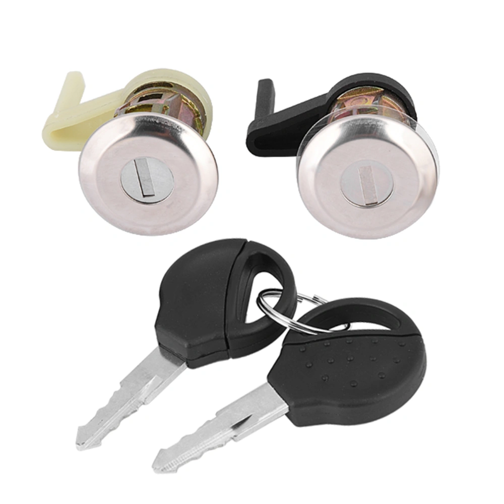 Front Left & Right Barrel Lock Door Lock Set with 2 Keys for Peugeot 206 1998-2009