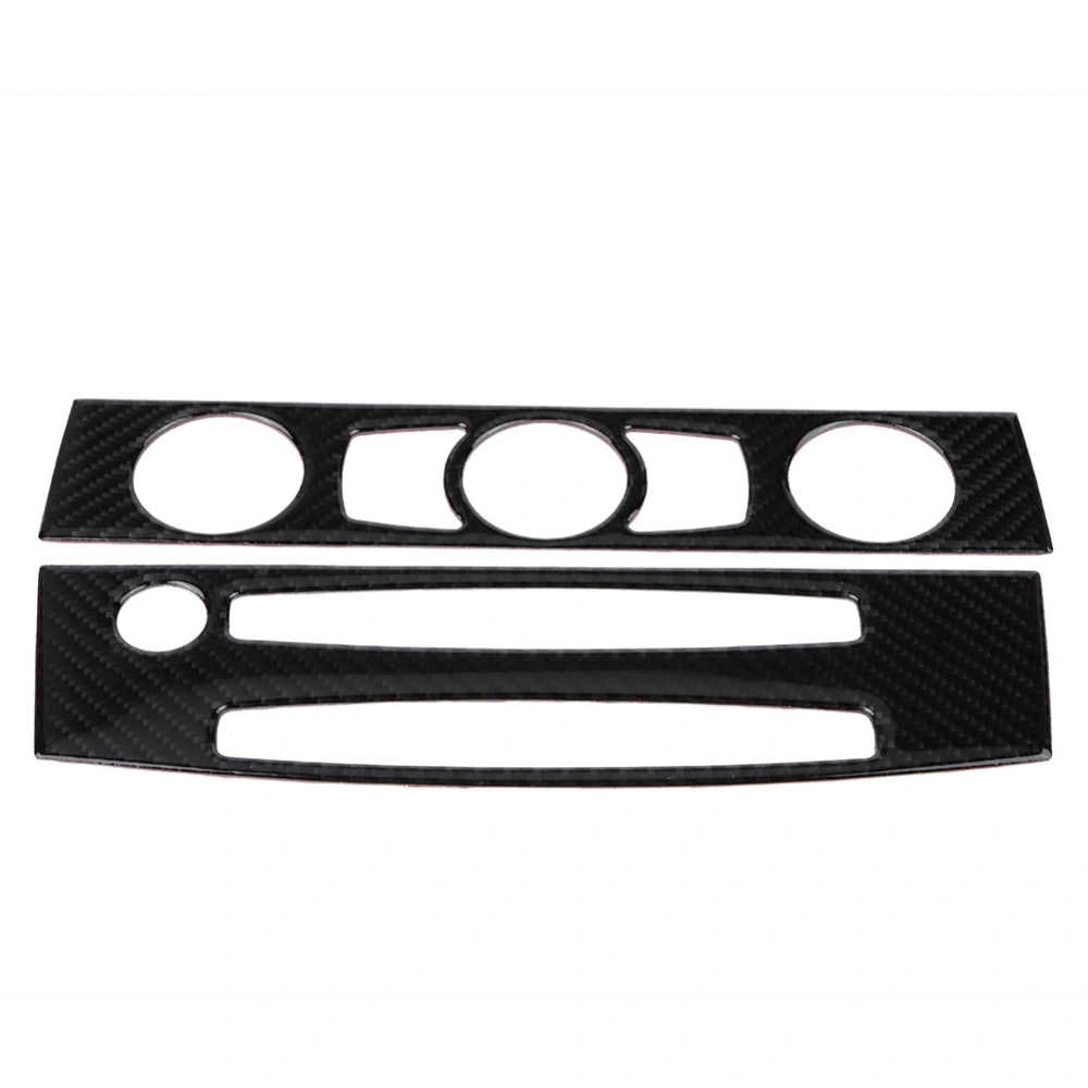 Carbon Fiber LHD Car Interior Air Conditioner Outlet CD Control Cover Trim for BMW E60 (D)