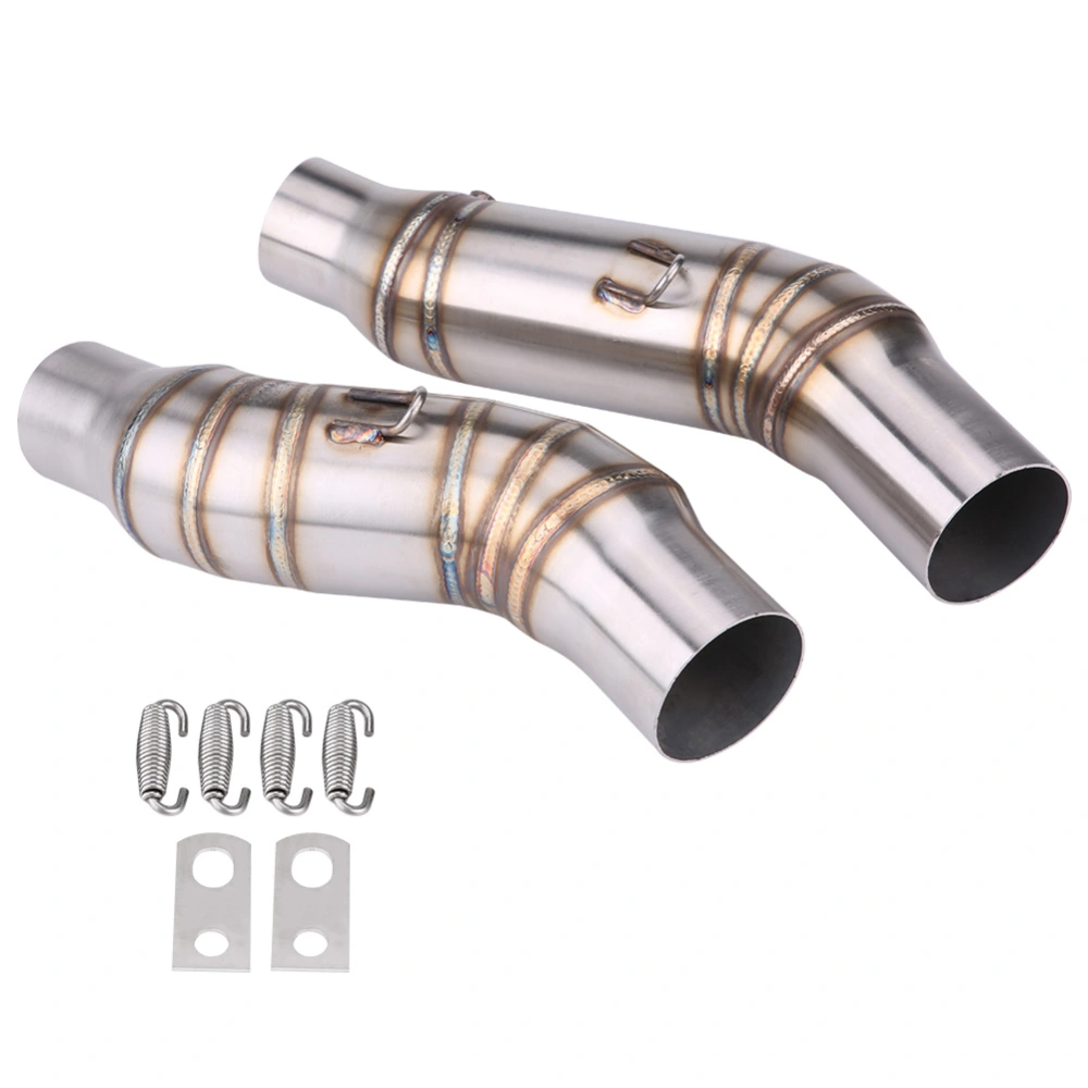 1 Pair 51mm Motorcycle Exhaust Middle Link Pipe Adapter Connector for Kawasaki Z1000 2010-2014