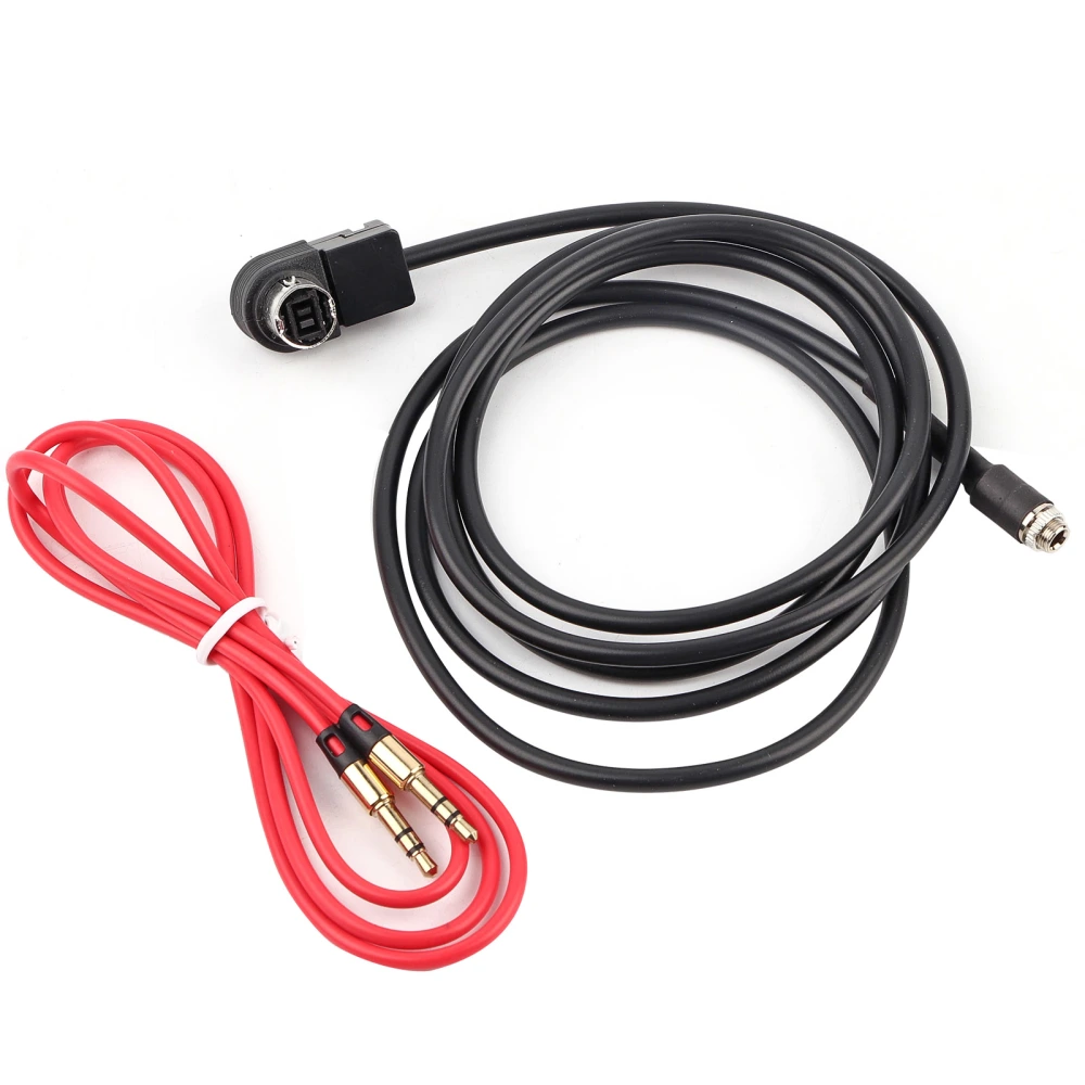 BuyWeek Car AUX Cable Adapter 3.5mm Jack Red Cable for JVC Alpine CD KS‑U58 PD100 U57 for iOS 5 6 6S