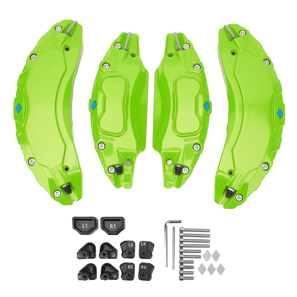 4PCS Car Caliper Cover Aluminium Alloy Disc Brake Caliper Guard Replacement For Tesla Model 3 18in 19 in Wheels Hub Green