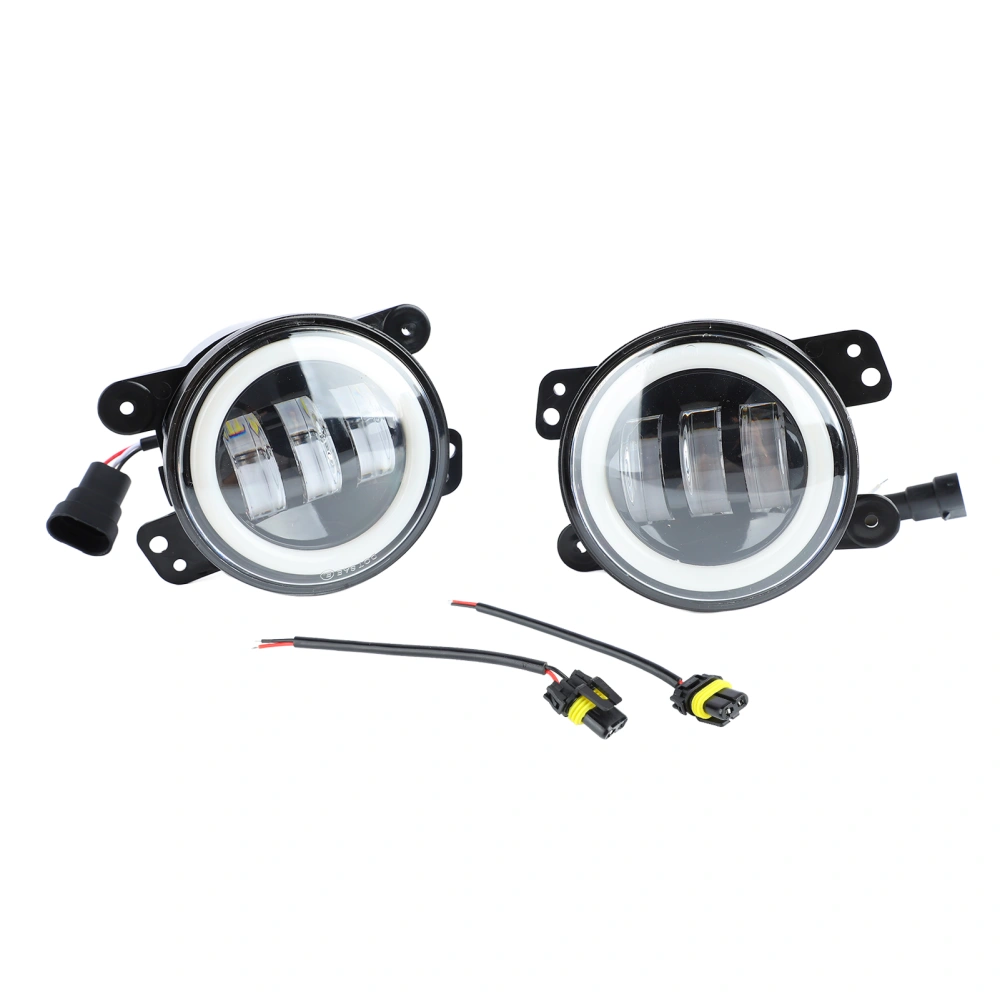 2Pcs Bumper Fog Lights Waterproof 4Inch LED High Brightness Fog Driving Lights Replacement for Jeep Wrangler