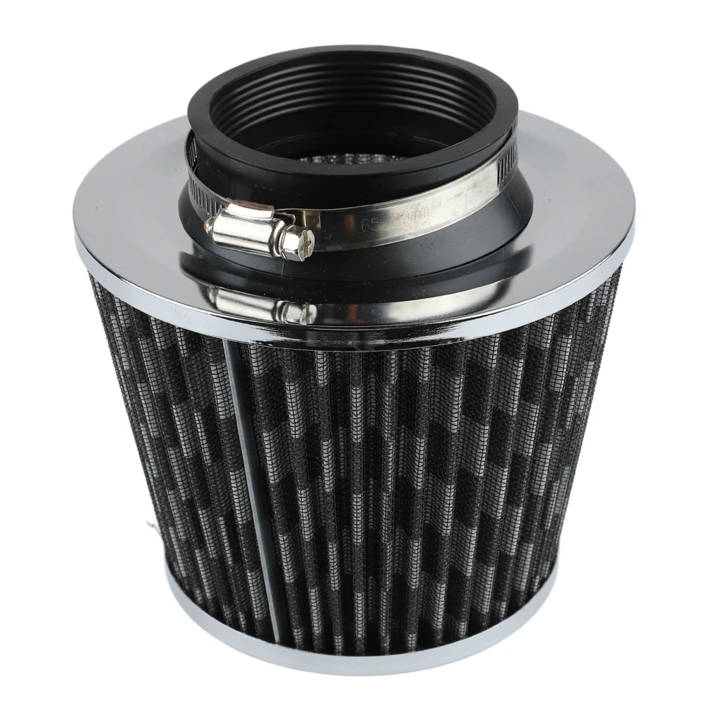 Car Air Filter High Flow Powerful Filtration 16 Radial Shaped Bracket Air Intake Filter for Vehicle Carbon Fiber Style