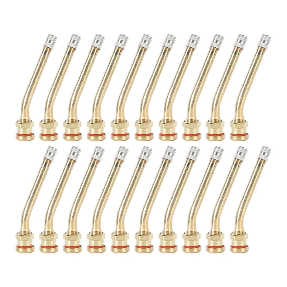 20PCS Tire Valve Stem Copper Excellent Sealing Capacity Rust Prevention For Truck Trailer RV Weeder V3-20-4