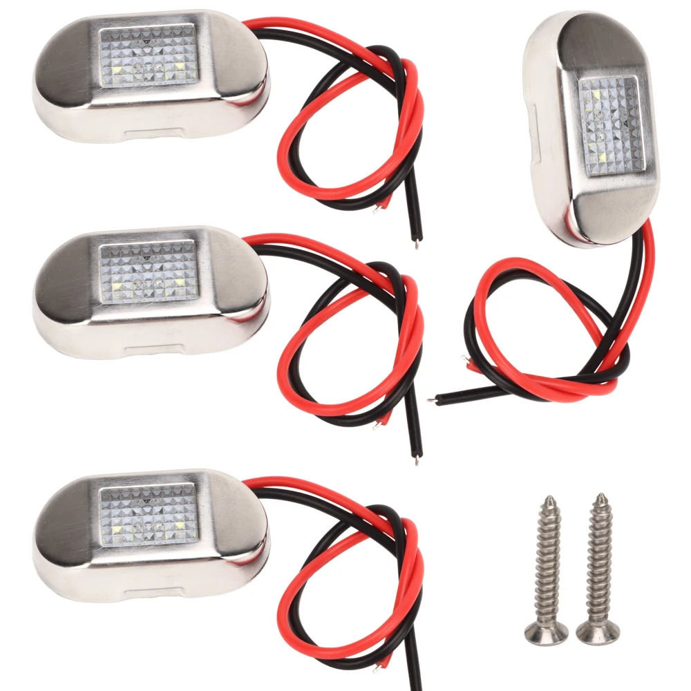 4Pcs LED Side Marker Light 12V IP68 Waterproof Universal Night Fishing Light for RV Yacht Truck Camper