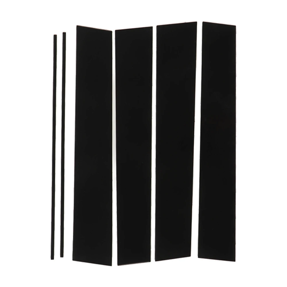 6 Pcs B Pillar Posts Door Trim Glossy Black Exterior Side Door Window Decal for Odyssey 2005‑2010