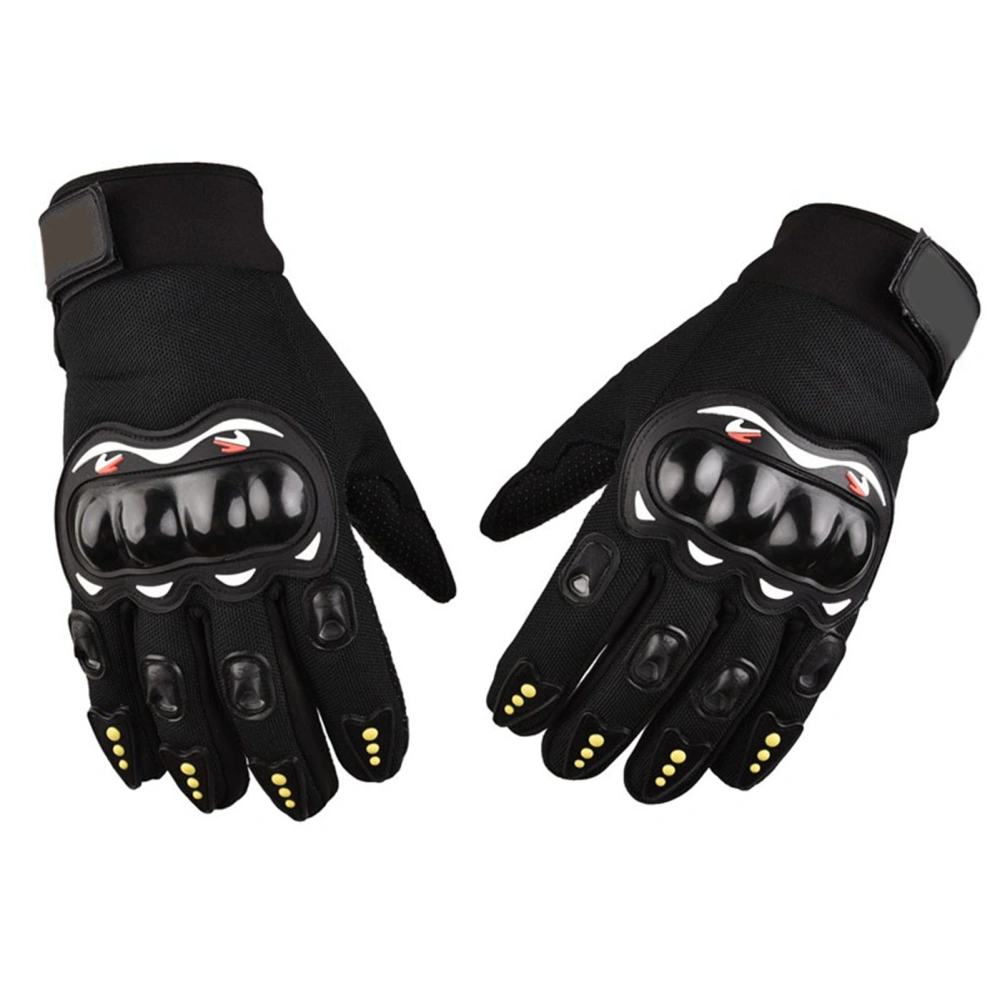 Motorcycle Gloves Breathable Slip Resistant Full Finger Touchscreen Motorbike Gloves for Outdoor Riding Black Motorcycle Gloves