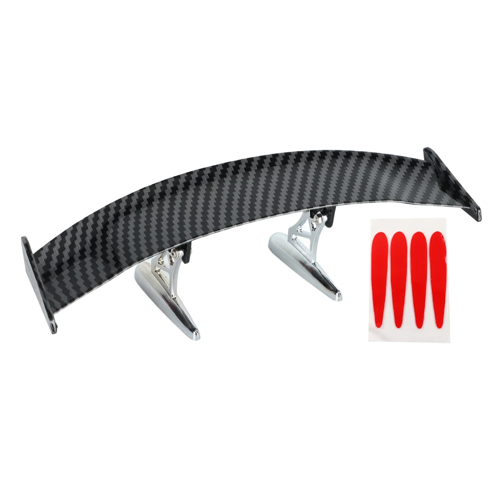 Car Rear Tail Wing Carbon Fiber Style GT Spoiler Wing Tailgate Trunk Lid Exterior Decoration Accessories 175mm