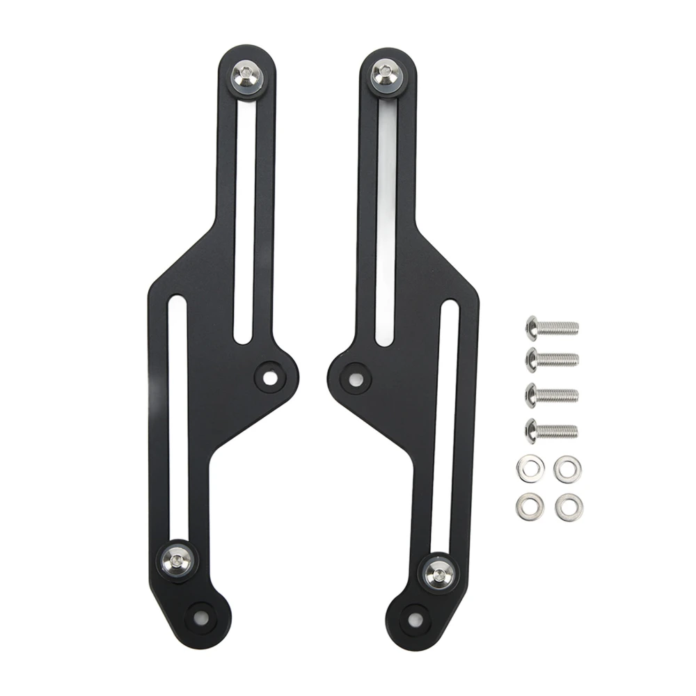 Pair Motorcycle Adjustable Windshield Bracket Anodized Black Replacement for Tenere 700 XT700Z 2019‑2021