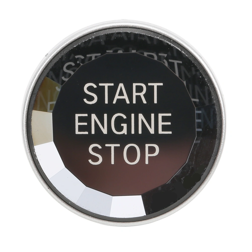 BuyWeek Car Engine Start Stop Button Cover Trim Engine Ignition Switch Button Trim for 1 3 5 6 X1 X3 X5 X6 Series