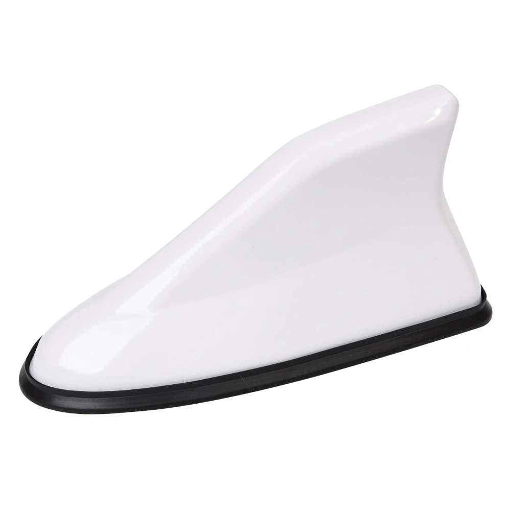 Piano Coating Car Roof Aerial Radio Signal Shark Fin Antenna Exterior Accessories for Auto White