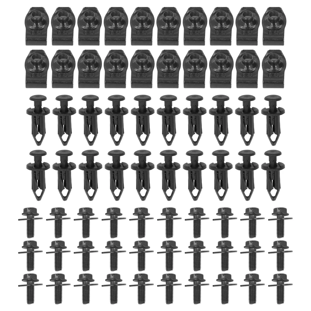 70pcs Engine Splash Shield Bolts Extruded U Nuts Push Clips Replacement for Infiniti G35 G37 G37X FX35 FX45 EX35