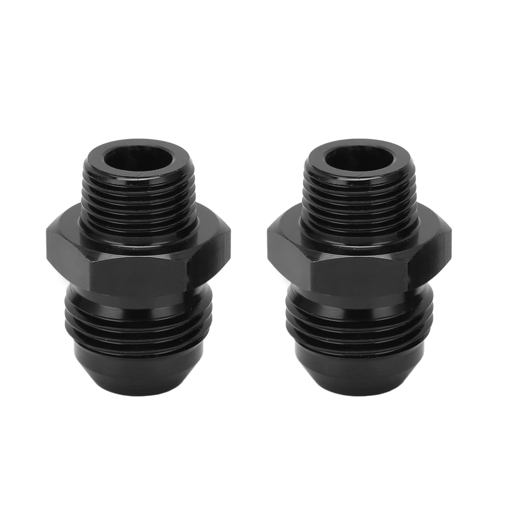 2 Pieces 10AN to 3/8 NPT Straight Pipe Fitting Fuel Line Adapter Black Anodized Aluminum for Oil Water Fluid Gas Hoses