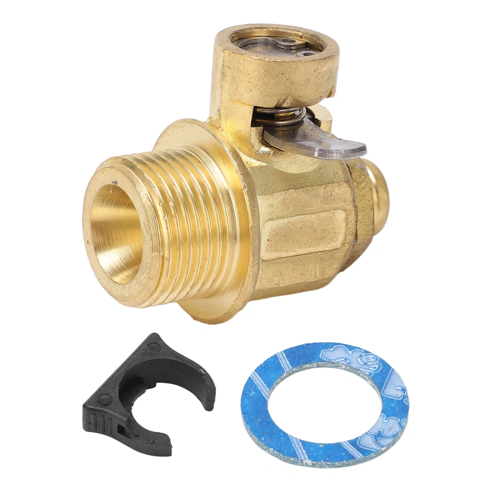 F105S Engine Oil Drain Valve with LC‑10 Lever Clip M20‑1.5 Brass One Touch Operation for Cars Light Trucks Vans