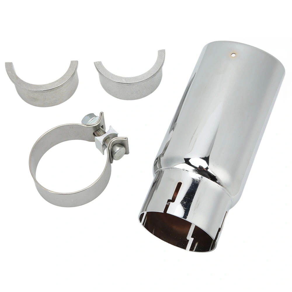 Metal Exhaust Muffler Tip with Clamp Expandable Inlet PT932‑35180‑02 Replacement for Tacoma 2005‑2020 Silver