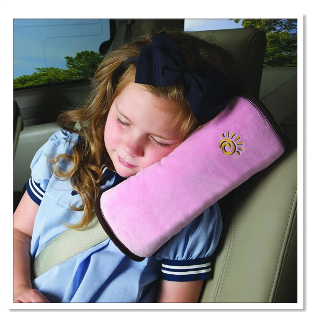 Safety Seat Belt Pillow Cushion Pad Head Neck Shoulder Soft Support for Kids Toddler TravelPink