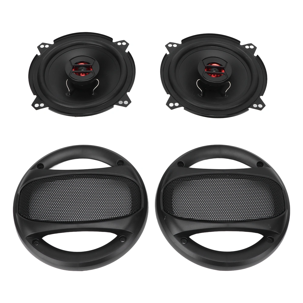 BuyWeek 2pcs Car Sound Speaker 5‑1/4in 150W 12V High Performance Audio Tweeter Universal for Stereo System