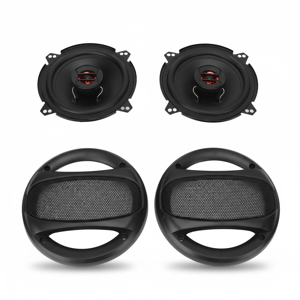 BuyWeek 2pcs Car Sound Speaker 5‑1/4in 150W 12V High Performance Audio Tweeter Universal for Stereo System