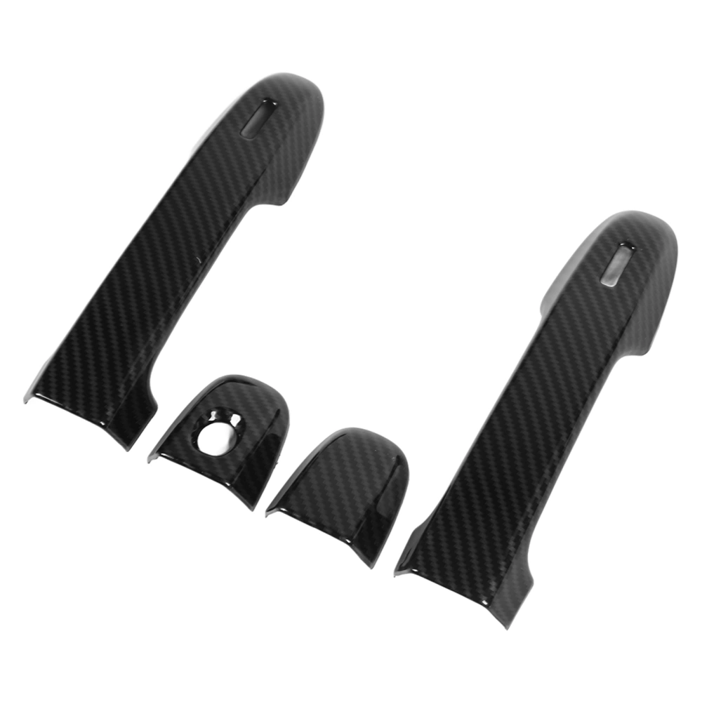 4PCS/Set Exterior Door Handle Covers Lock Caps Stick On Replacement for GR86 2012‑2021Carbon Fiber Style