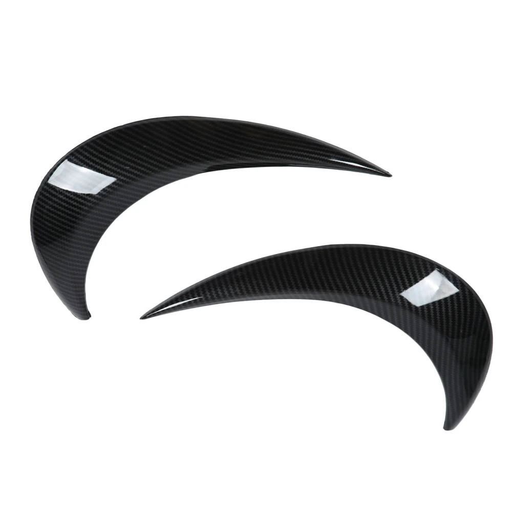 2pcs Headlight Eyebrow Left Right Carbon Fiber Color Stylish Streamlined Design Protective for Cars