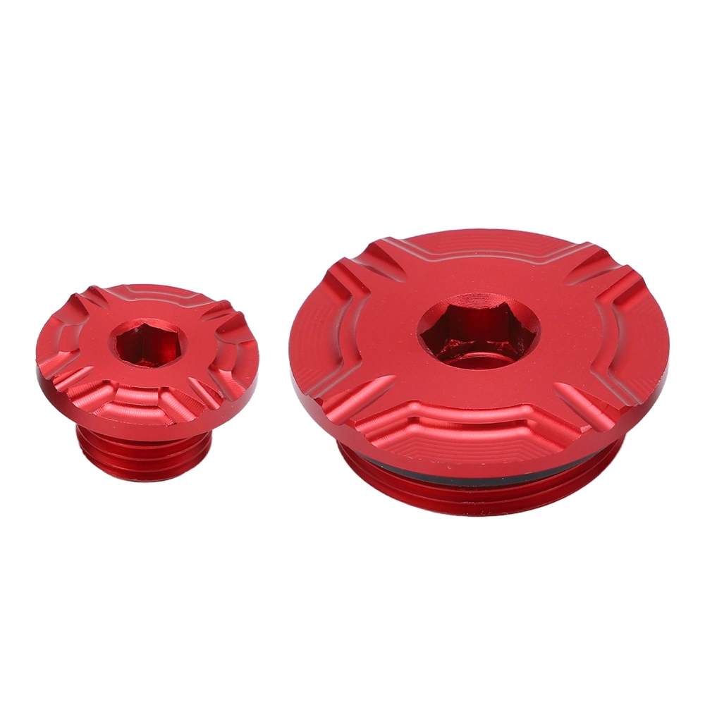 BuyWeek 2pcs Engine Oil Fuel Filler Tank Cap Cover Motorcycle Refitting Replacement for CRF250 450 R M L