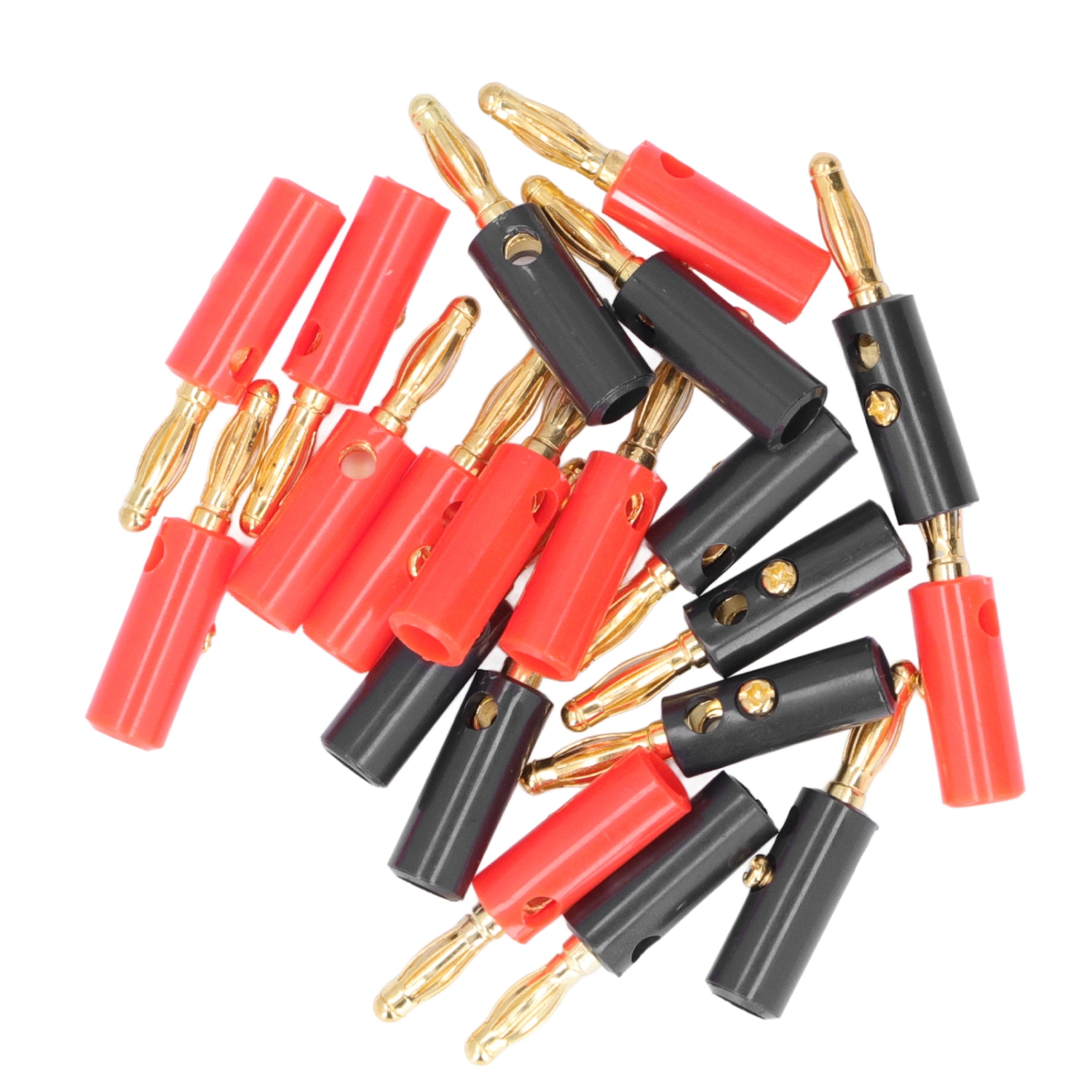 20pcs Banana Speaker Cable Plug 4mm Gold Plated Open Screw Type Universal for Car Sound System