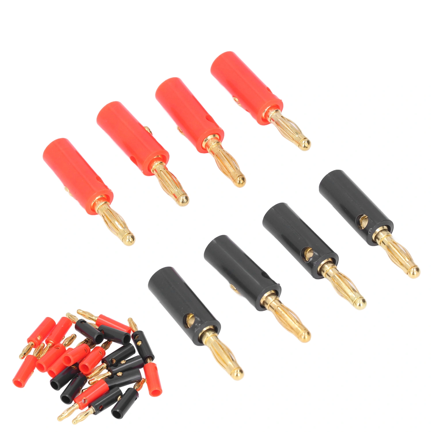 20pcs Banana Speaker Cable Plug 4mm Gold Plated Open Screw Type Universal for Car Sound System