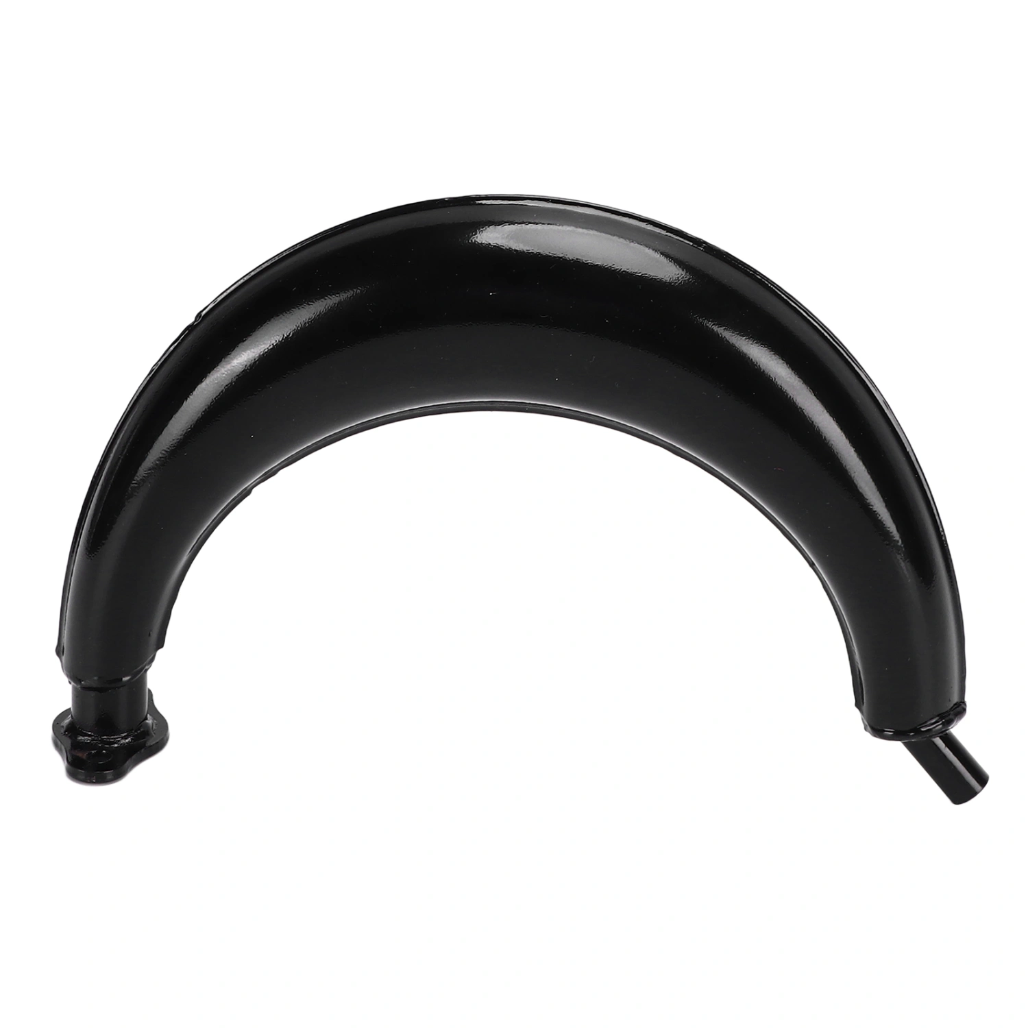 40mm/1.58in Half Moon Exhaust Muffler Pipe Steel Alloy for 2 Stroke 49cc 60cc 66cc 80cc Engines Motorized Bicycles