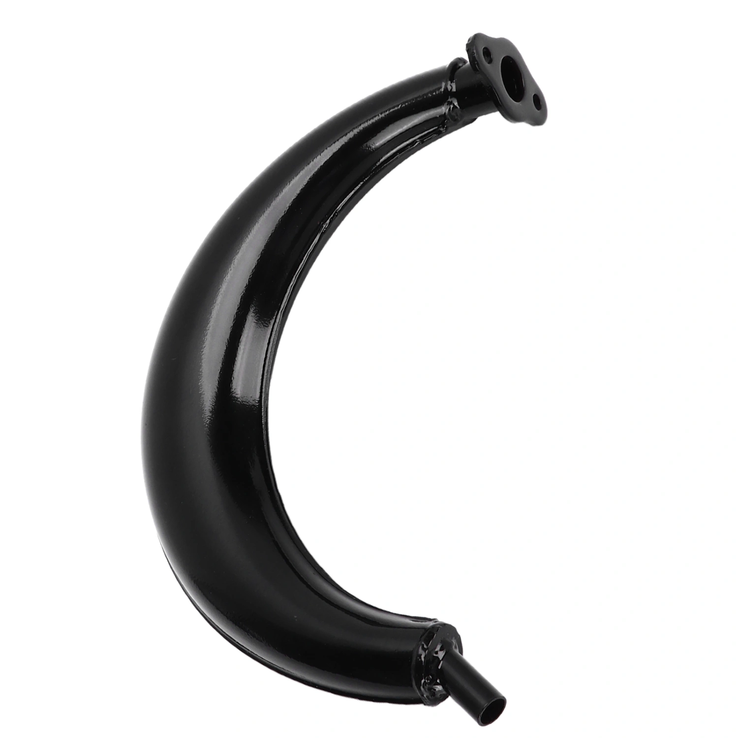40mm/1.58in Half Moon Exhaust Muffler Pipe Steel Alloy for 2 Stroke 49cc 60cc 66cc 80cc Engines Motorized Bicycles