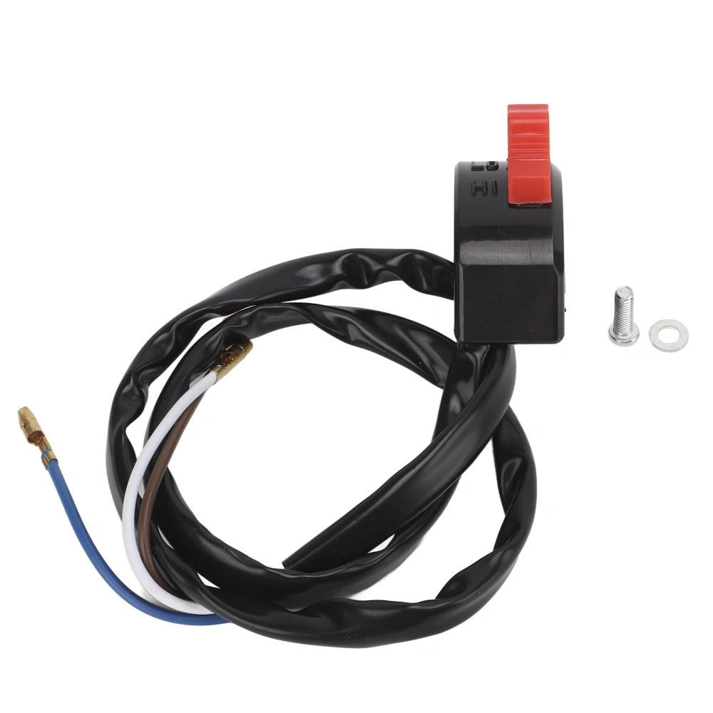 Motorcycle Headlight Dimmer Switch Left 35250‑126‑701 3 Wires ABS Replacement for CT70 K0 TRAIL 70 1969‑1971