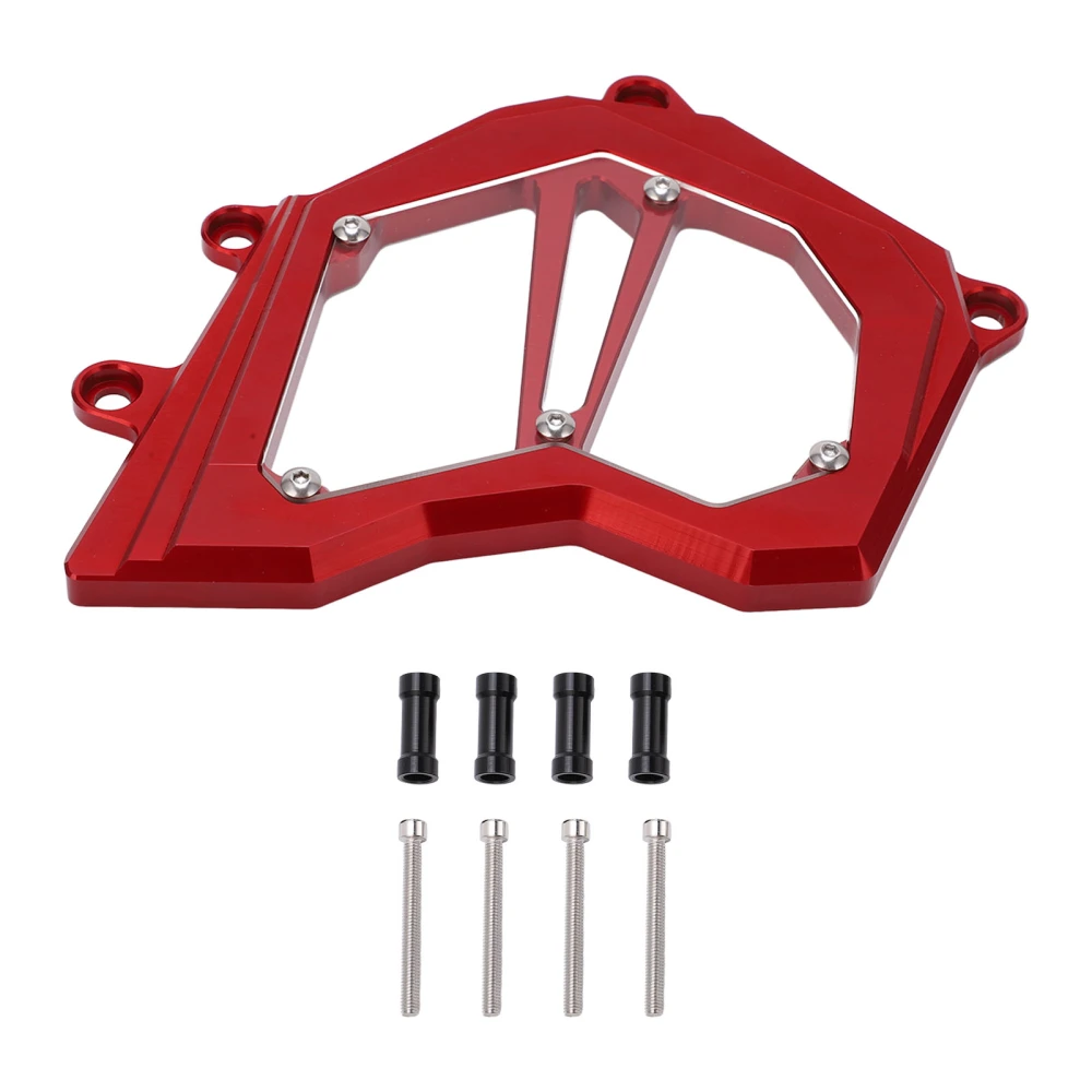 Motorcycle Front Sprocket Cover Chain Guard Protector Aluminum Alloy Replacement for ZX10R 2011‑2017Red