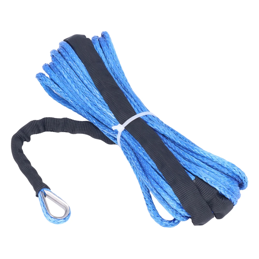 Trailer Winch Rope 6mmx15m/ 1/4inx50ft Nylon Blue Wear Resistant Replacement for ARB SUVs Trucks UTVs