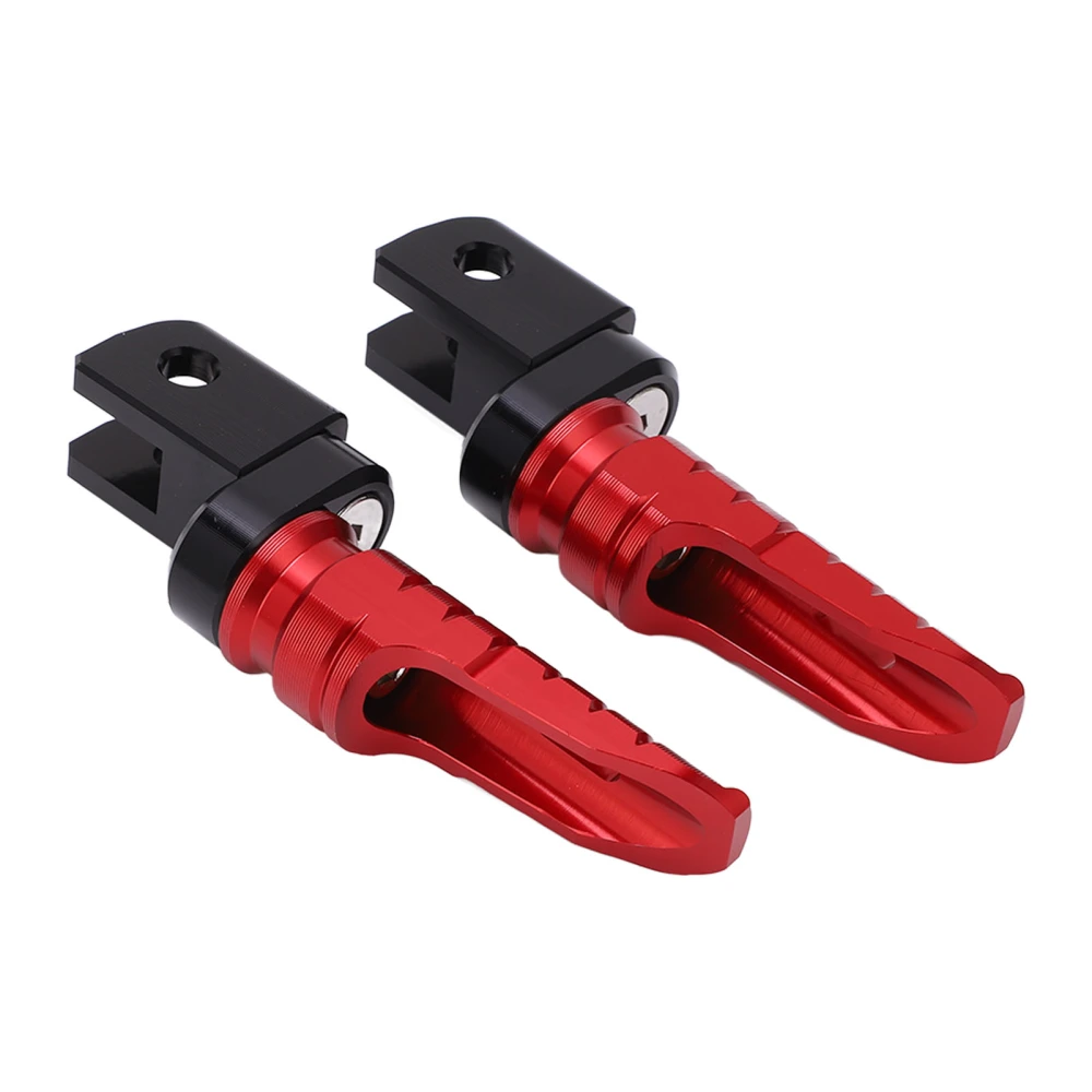 Pair Motorcycle Front Pedal Foot Pegs CNC Aluminum Alloy Replacement for Street Triple 765/R/S/RS 2017‑2021Red