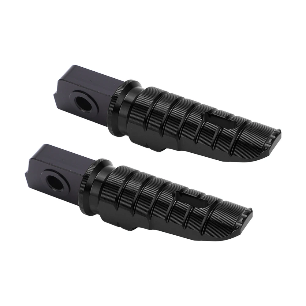 2pcs Motorcycle Front Footpeg Footrest T6063 Aluminum Alloy Anti Slip Rustproof Replacement for Aprilia GPR125 APR150Black